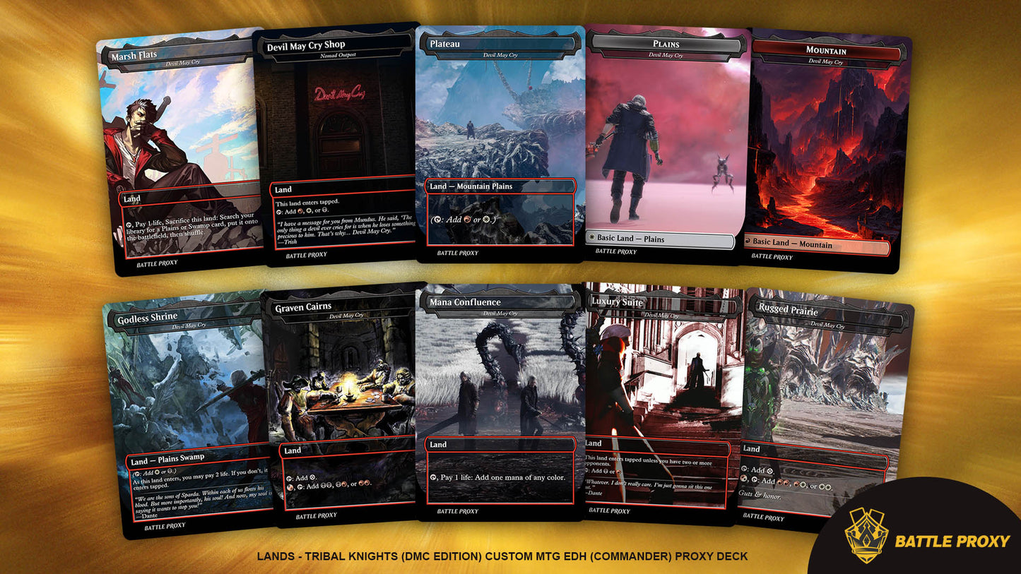 Custom EDH Proxy Deck – Tribal Knights Commander Deck - Devil May Cry