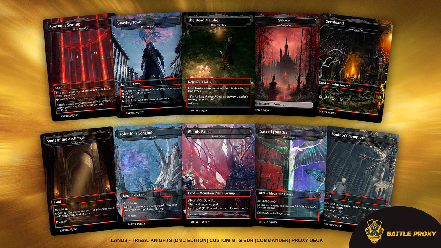 Custom EDH Proxy Deck – Tribal Knights Commander Deck - Devil May Cry