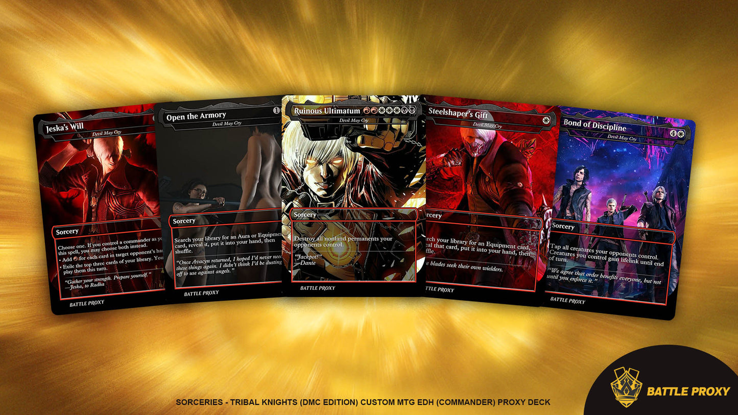 Custom EDH Proxy Deck – Tribal Knights Commander Deck - Devil May Cry