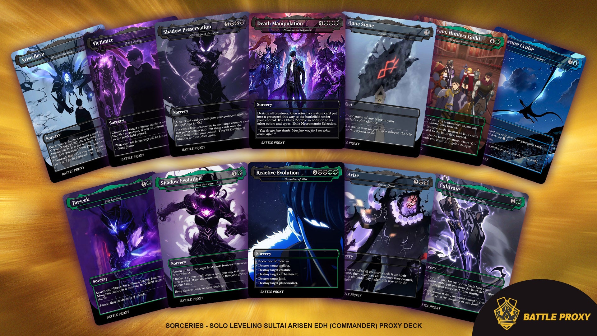 Custom EDH Proxy Deck – Sultai Arisen Commander Deck - Solo Leveling