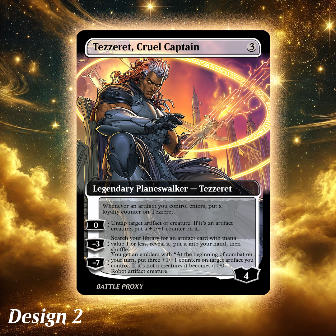 MTG Custom Proxy - Tezzeret, Cruel Captain - Edge of Eternities