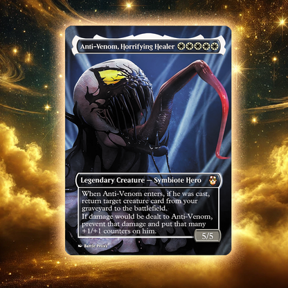 MTG Custom Proxy - Anti-Venom, Horrifying Healer - Spider-Man series