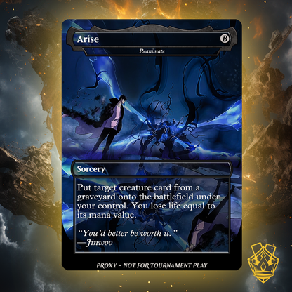 Arise (Reanimate) MTG Custom Proxy Card | Solo Leveling Battle Proxy Arise (Reanimate) MTG Custom Proxy Card | Solo Leveling Battle Proxy