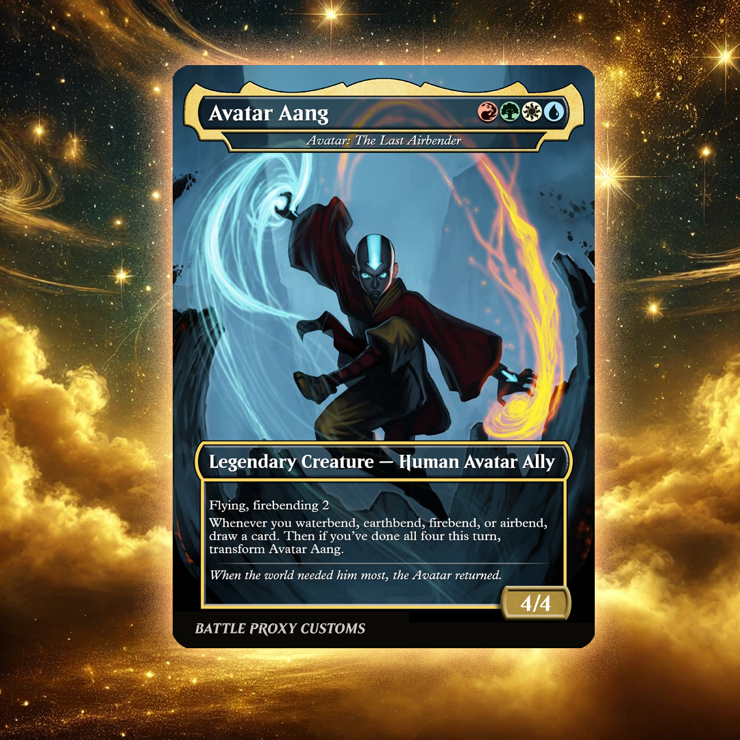MTG Custom Proxy Card - Avatar Aang - Avatar: The Last Airbender