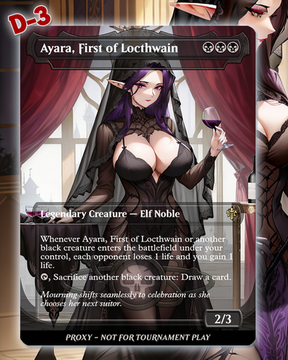 Ayara, First of Locthwain - MTG Proxy - NSFW Version