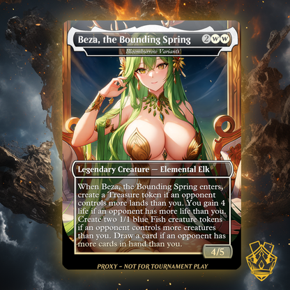 Beza, the Bounding Spring  – MTG Custom Proxy Card (NSFW)