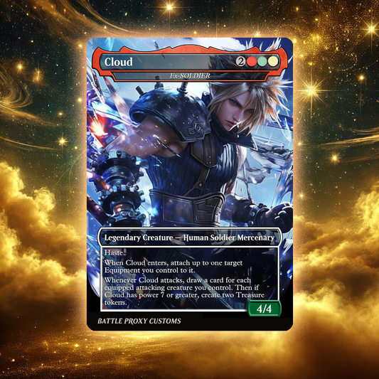 MTG Custom Proxy - Cloud, Ex-SOLDIER – Final Fantasy