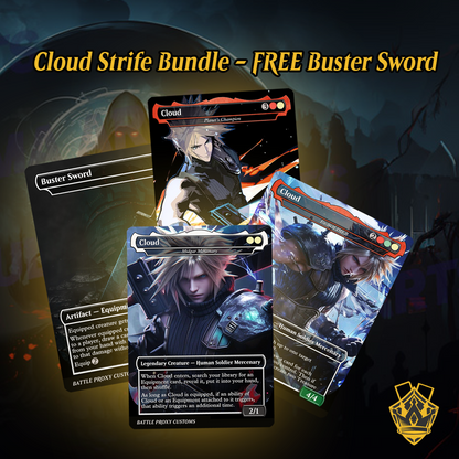 MTG Custom Proxy - Cloud Final Fantasy Proxy Bundle - FREE Buster Sword
