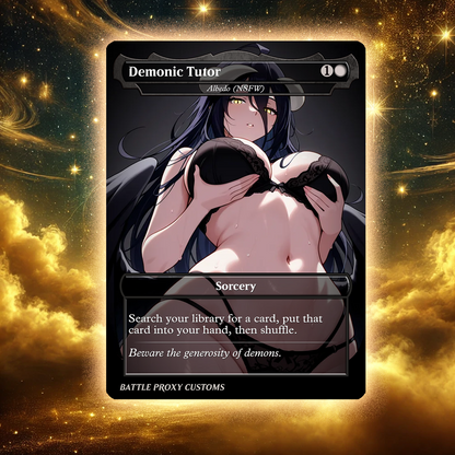 Demonic Tutor  - MTG Proxy - NSFW Version - Sexy Waifu