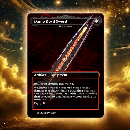 MTG Custom Proxy - Buster Sword - Devil Sword Dante