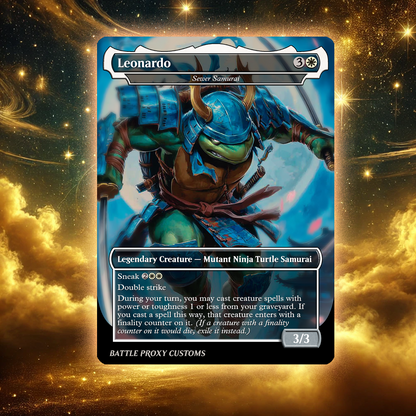 MTG Custom Proxy Card - Leonardo, Sewer Samurai (Teenage Mutant Ninja Turtles)
