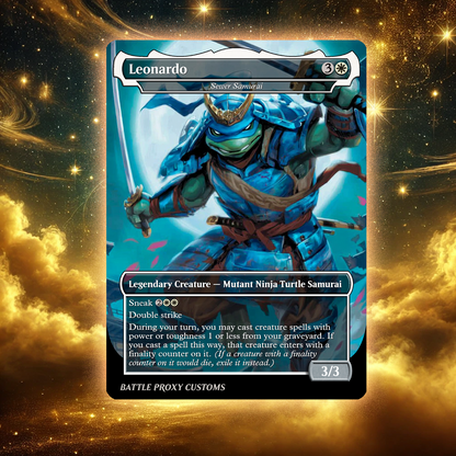 MTG Custom Proxy Card - Leonardo, Sewer Samurai (Teenage Mutant Ninja Turtles)