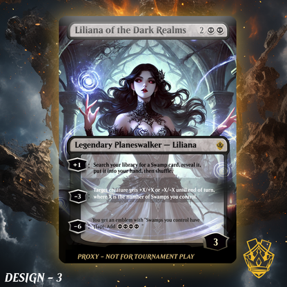 Liliana of the Dark Realms  - MTG Custom Proxy