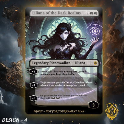 Liliana of the Dark Realms  - MTG Custom Proxy