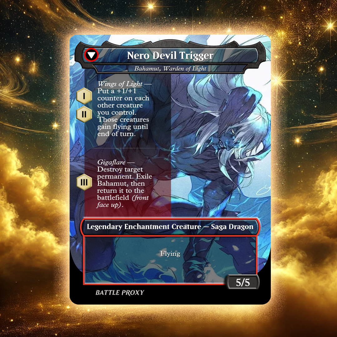 dion mtg card MTG Custom Proxy - Dion, Bahamut's Dominant - [Nero