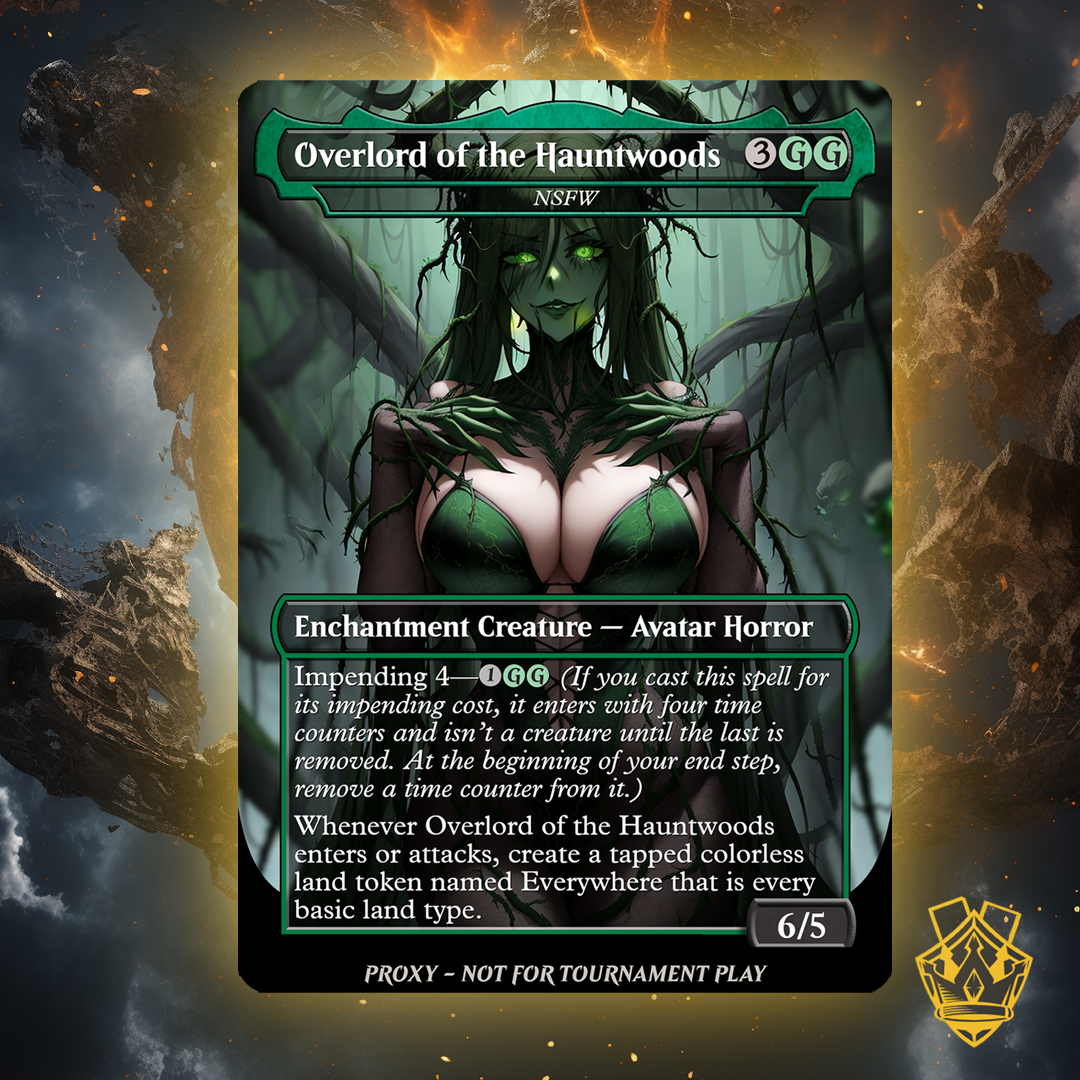 Overlord of the Hauntwoods MTG Custom Proxy Card - NSFW Battle Proxy Overlord of the Hauntwoods MTG Custom Proxy Card - NSFW Battle Proxy