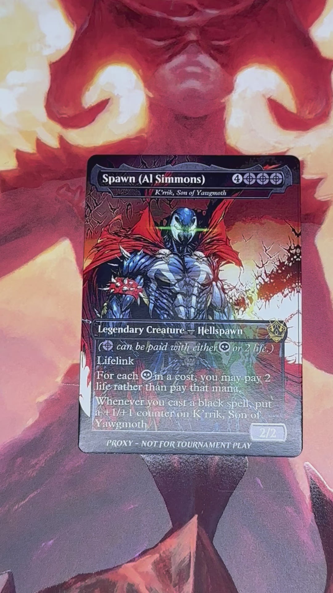 K'rrik, Son of Yawgmoth – MTG Proxy Card - Spawn Version – Battle