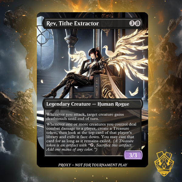 Rev, Tithe Extractor – MTG Custom Proxy Card - Mythic – Battle Proxy