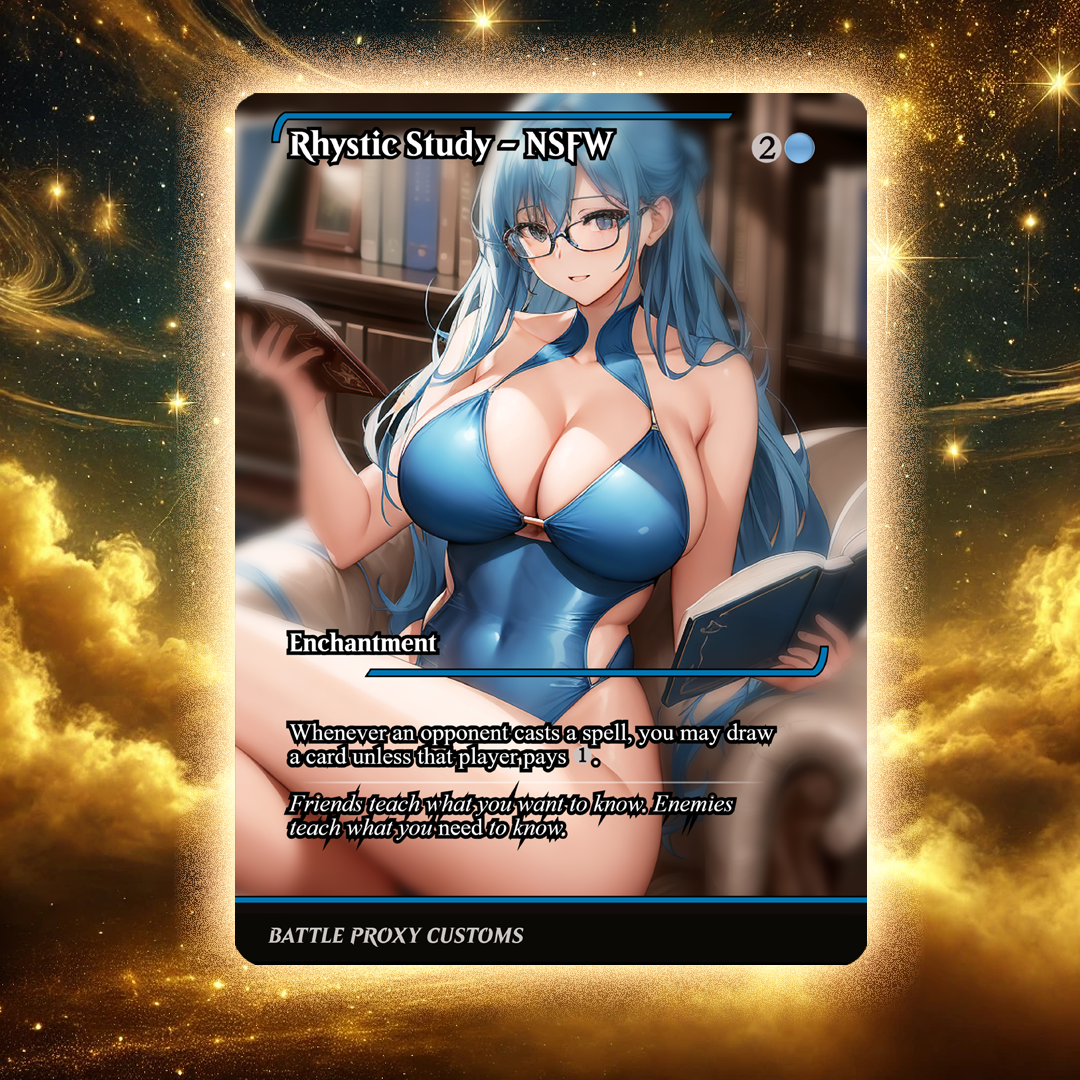 Rhystic Study – MTG Proxy Card - Sexy Waifu