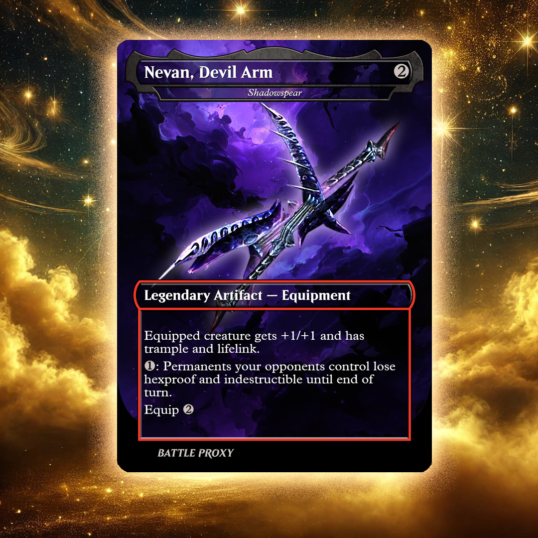 MTG Custom Proxy - Shadowspear - Nevan, Devil Arm