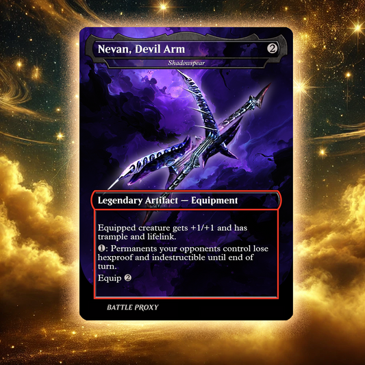 MTG Custom Proxy - Shadowspear - Nevan, Devil Arm