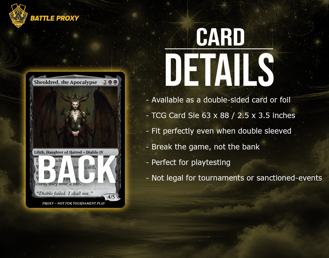 Sheoldred, the Apocalypse – MTG Proxy Card - Dominaria United