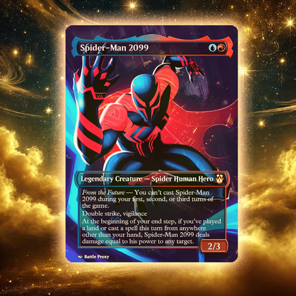 MTG Custom Proxy - Spider-Man 2099 from the Spider-Man series.