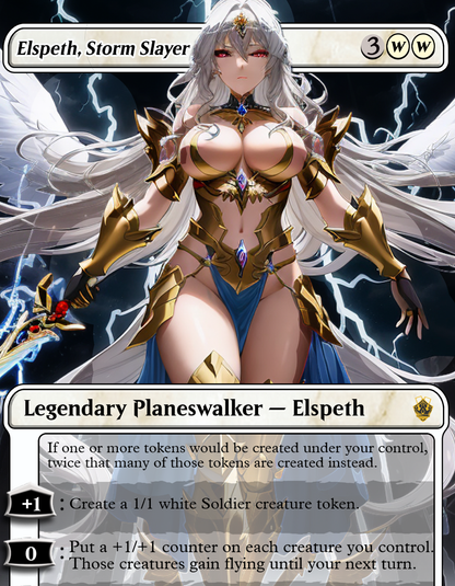 Elspeth, Storm Slayer - MTG Custom Proxy - NSFW