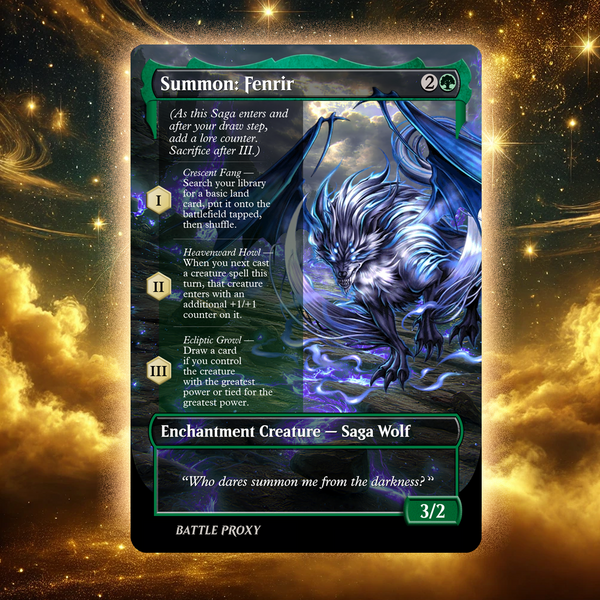MTG Custom Proxy - Summon: Fenrir