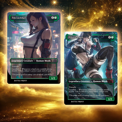 MTG Custom Proxy - Tifa Lockhart Final Fantasy Battle Proxy MTG Custom Proxy - Tifa Lockhart Final Fantasy Battle Proxy
