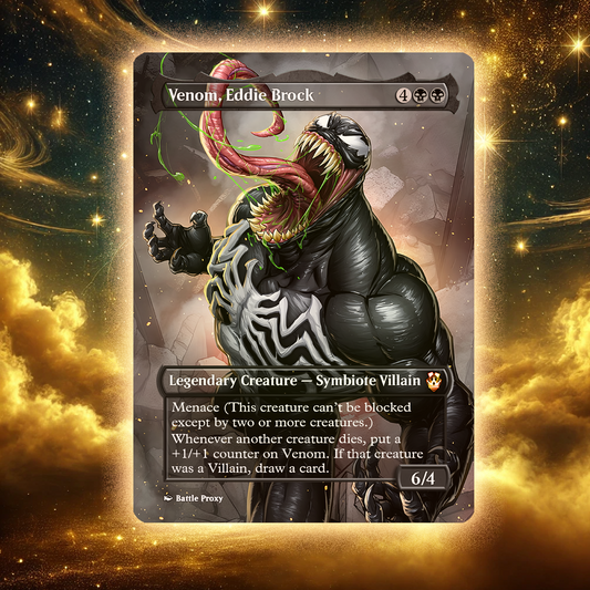 MTG Custom Proxy - Venom, Eddie Brock Proxy from the Spider-Man series.