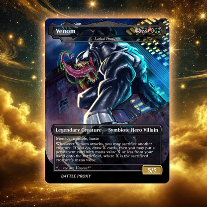 MTG Custom Proxy - Eddie Brock // Venom, Lethal Protector – Battle MTG Custom Proxy - Eddie Brock // Venom, Lethal Protector – Battle