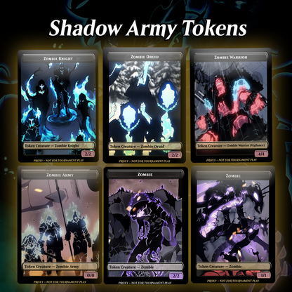 MTG Custom Proxy - Solo Leveling ARISE Bundle with Zombie Tokens
